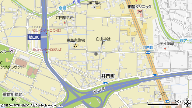 〒791-1114 愛媛県松山市井門町の地図