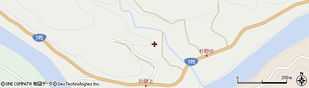 徳島県那賀町（那賀郡）朴野周辺の地図