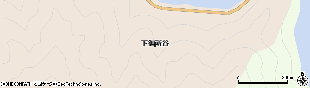徳島県那賀町（那賀郡）平谷（下御所谷）周辺の地図