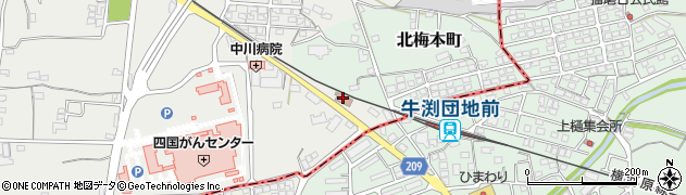 愛媛県松山市南梅本町8周辺の地図