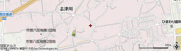 愛媛県東温市志津川周辺の地図
