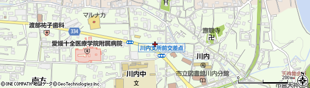 愛媛銀行川内支店 ＡＴＭ周辺の地図