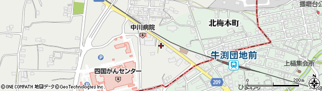 愛媛県松山市南梅本町23周辺の地図