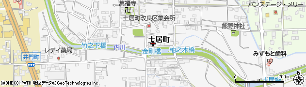 愛媛県松山市土居町周辺の地図