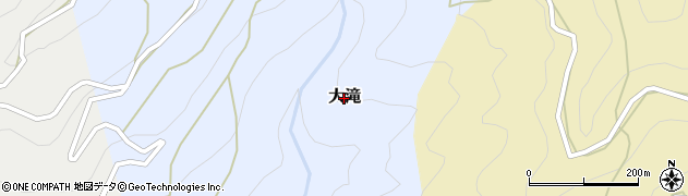 高知県大豊町（長岡郡）大滝周辺の地図