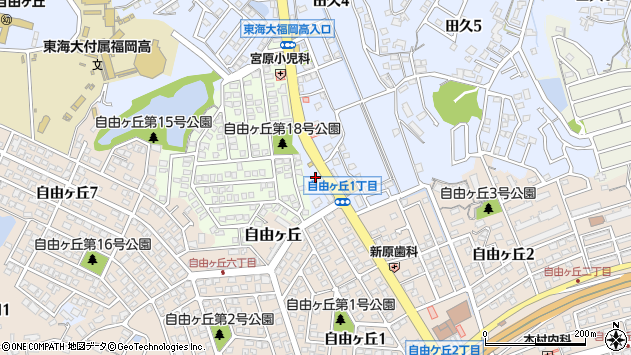 〒811-4175 福岡県宗像市田久の地図