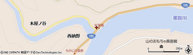 徳島県那賀町（那賀郡）大久保（請坪）周辺の地図