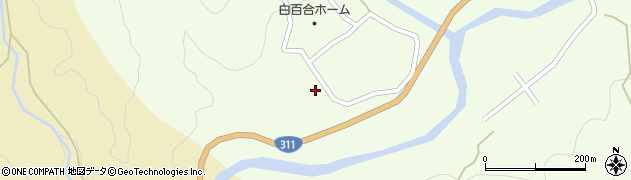 和歌山県田辺市中辺路町川合1869周辺の地図