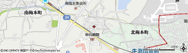 愛媛県松山市南梅本町92周辺の地図