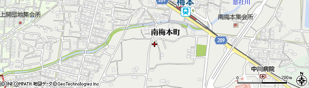 愛媛県松山市南梅本町291周辺の地図