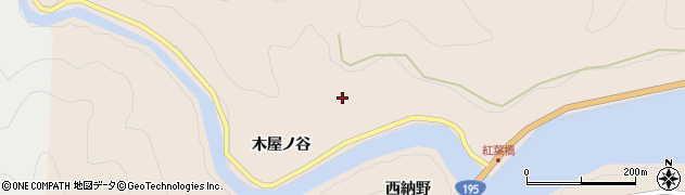 徳島県那賀町（那賀郡）大久保（西木屋ノ谷）周辺の地図
