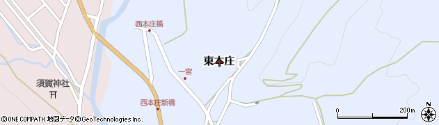 和歌山県日高郡みなべ町東本庄周辺の地図