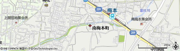 愛媛県松山市南梅本町1197周辺の地図