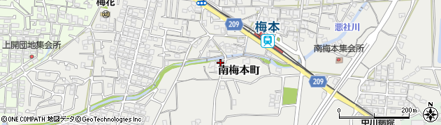 愛媛県松山市南梅本町1199周辺の地図