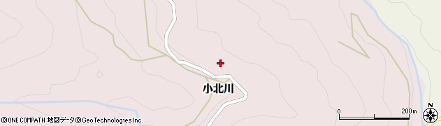 高知県大川村（土佐郡）小北川周辺の地図