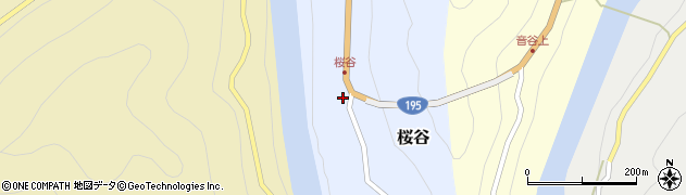徳島県那賀町（那賀郡）桜谷（若宮ノ西）周辺の地図