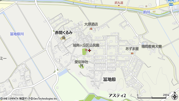 〒811-4151 福岡県宗像市城南ケ丘の地図