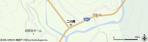 和歌山県田辺市中辺路町川合周辺の地図