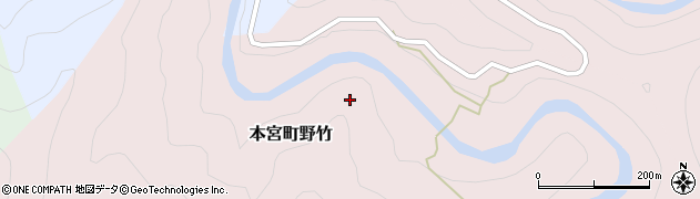 和歌山県田辺市本宮町野竹周辺の地図