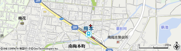愛媛県松山市南梅本町799周辺の地図