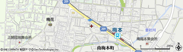 愛媛県松山市南梅本町889周辺の地図