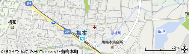 愛媛県松山市南梅本町787周辺の地図