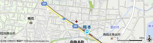 愛媛県松山市南梅本町846周辺の地図
