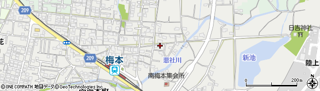 愛媛県松山市南梅本町569周辺の地図