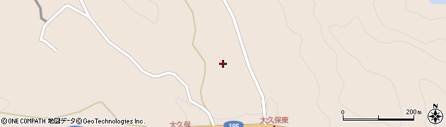 徳島県那賀町（那賀郡）大久保（風呂ノ元）周辺の地図