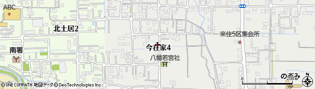 愛媛県松山市今在家4丁目周辺の地図
