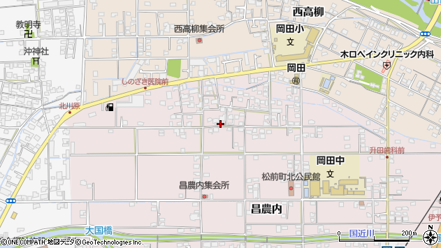 〒791-3133 愛媛県伊予郡松前町昌農内の地図