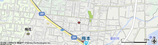 愛媛県松山市南梅本町729周辺の地図