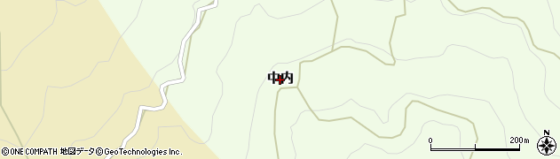 高知県大豊町（長岡郡）中内周辺の地図