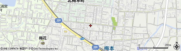 愛媛県松山市南梅本町725周辺の地図