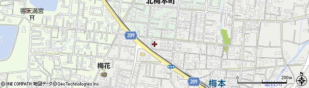 愛媛県松山市南梅本町898周辺の地図