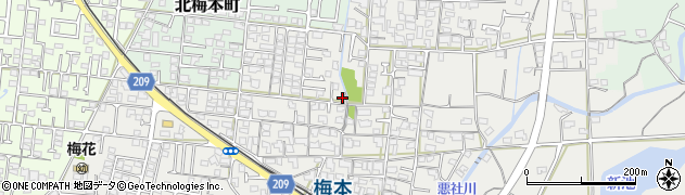 愛媛県松山市南梅本町702周辺の地図
