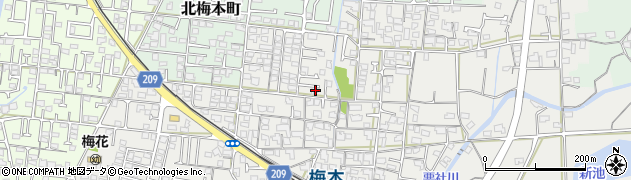 愛媛県松山市南梅本町703周辺の地図