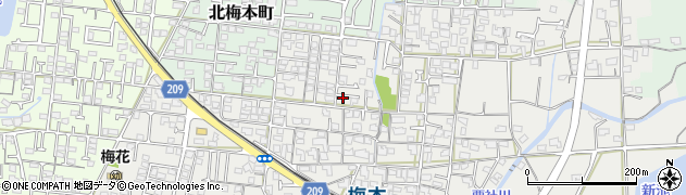 愛媛県松山市南梅本町704周辺の地図