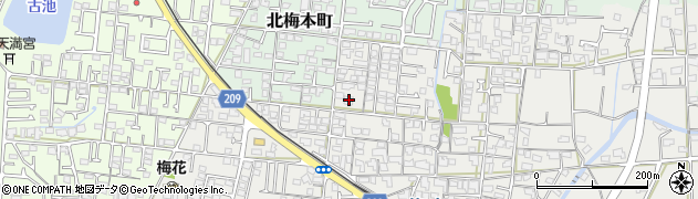 愛媛県松山市南梅本町720周辺の地図