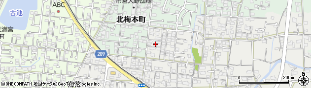 愛媛県松山市南梅本町717周辺の地図