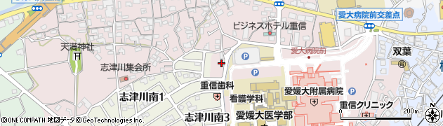 愛媛県東温市志津川708周辺の地図