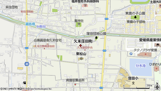 〒791-1101 愛媛県松山市久米窪田町の地図