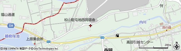 愛媛県東温市西岡周辺の地図