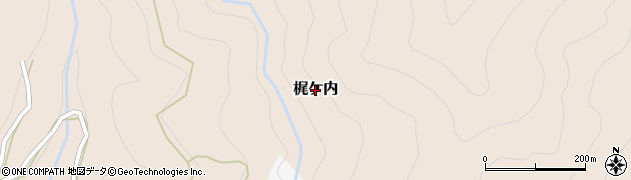 高知県大豊町（長岡郡）梶ケ内周辺の地図