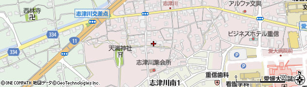 愛媛県東温市志津川685周辺の地図