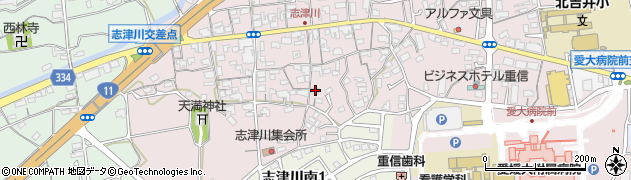 愛媛県東温市志津川675周辺の地図