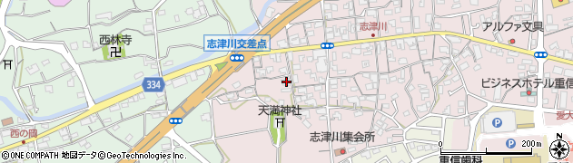 愛媛県東温市志津川1531周辺の地図
