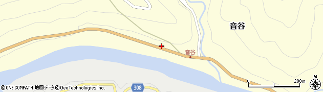 徳島県那賀町（那賀郡）音谷（西平間）周辺の地図