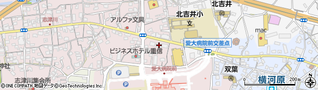 愛媛県東温市志津川154周辺の地図