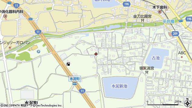 〒791-0244 愛媛県松山市水泥町の地図